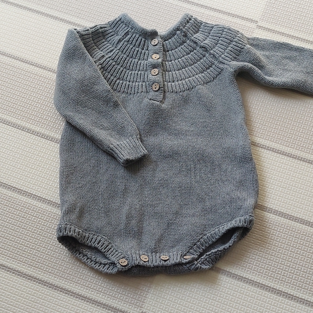 NWOT Knit Baby Romper - Dalia Dusk